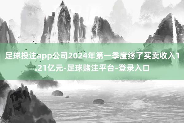 足球投注app公司2024年第一季度终了买卖收入1.21亿元-足球赌注平台-登录入口