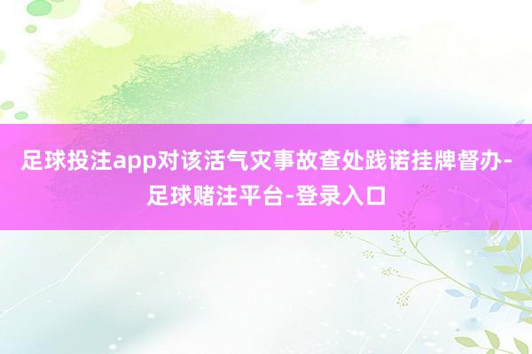 足球投注app对该活气灾事故查处践诺挂牌督办-足球赌注平台-登录入口