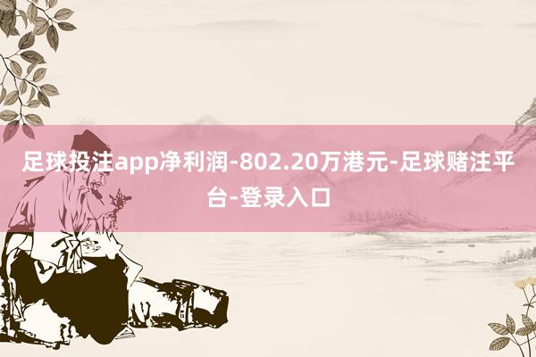 足球投注app净利润-802.20万港元-足球赌注平台-登录入口