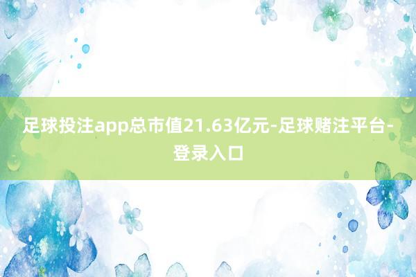 足球投注app总市值21.63亿元-足球赌注平台-登录入口