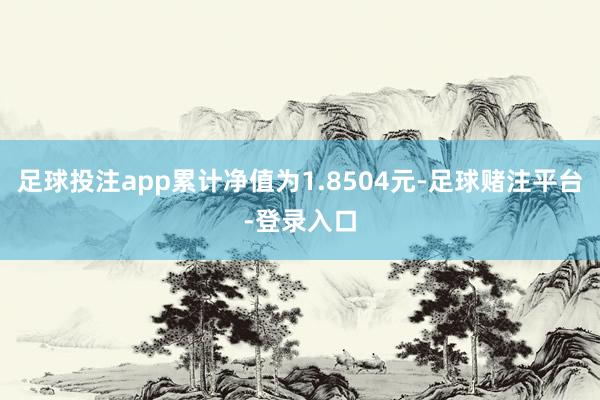 足球投注app累计净值为1.8504元-足球赌注平台-登录入口