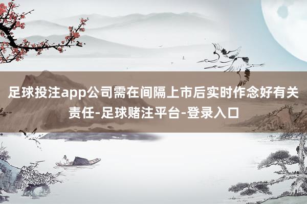 足球投注app公司需在间隔上市后实时作念好有关责任-足球赌注平台-登录入口