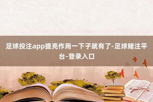 足球投注app提亮作用一下子就有了-足球赌注平台-登录入口